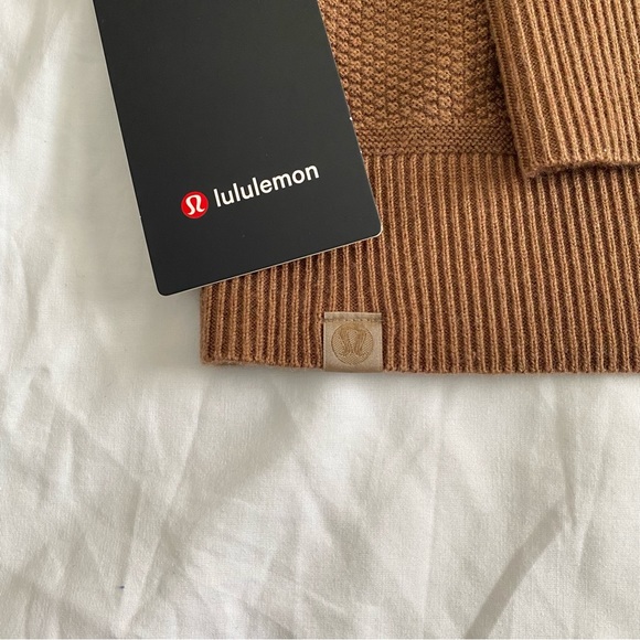 Lululemon Textured Knit Crewneck Sweater HTAP Heathered Brown Men's Size XS - Picture 4 of 5